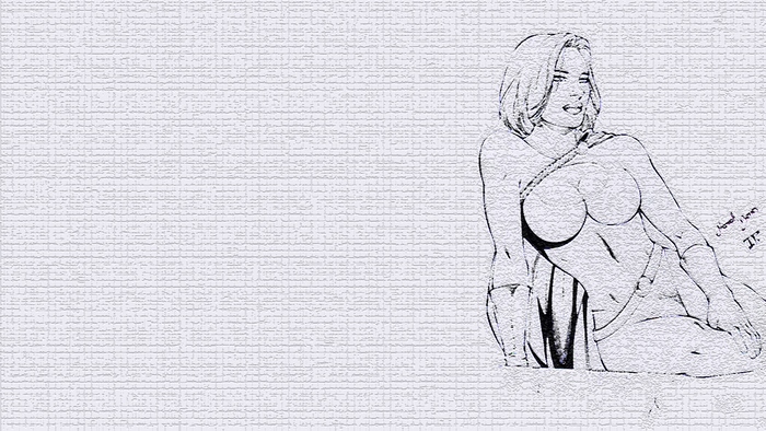 Power Girl comic art