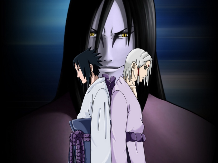 Orochimaru Naruto Character with Sasuke and Suigetsu