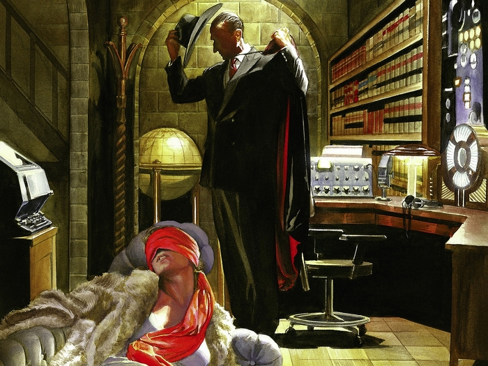 The Shadow in his secret lair