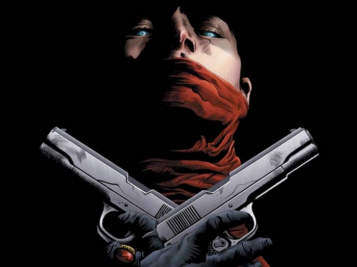 The Shadow with two guns