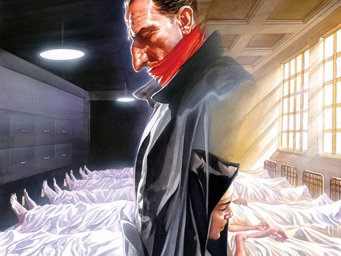 The Shadow in a morgue and hospital