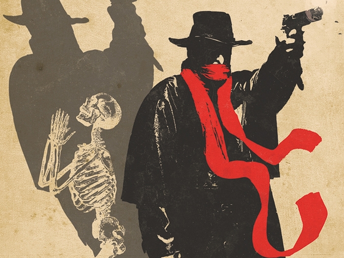 The Shadow and a skeleton