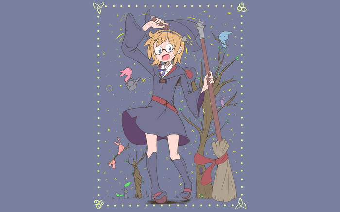 Lotte Yanson with Broom and Magical Creatures