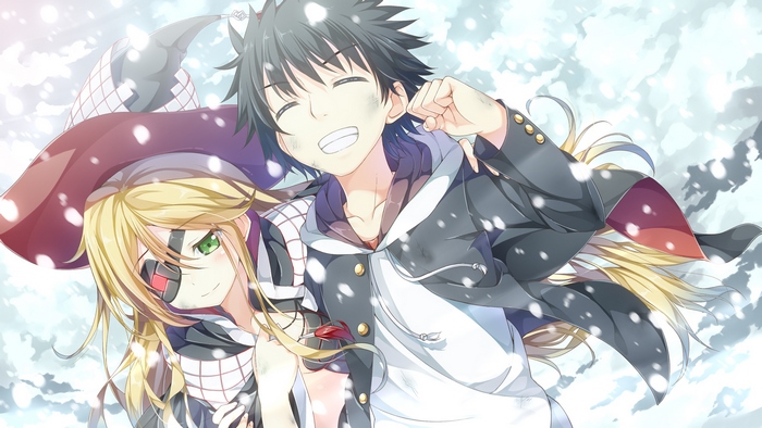 Toma Kamijo and girl in snow