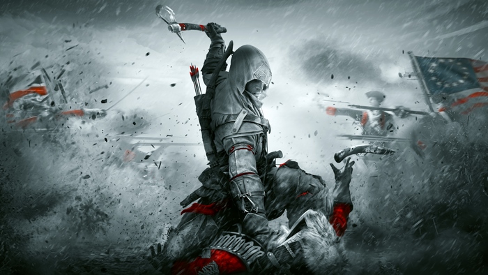 Connor from Assassin's Creed with Tomahawk