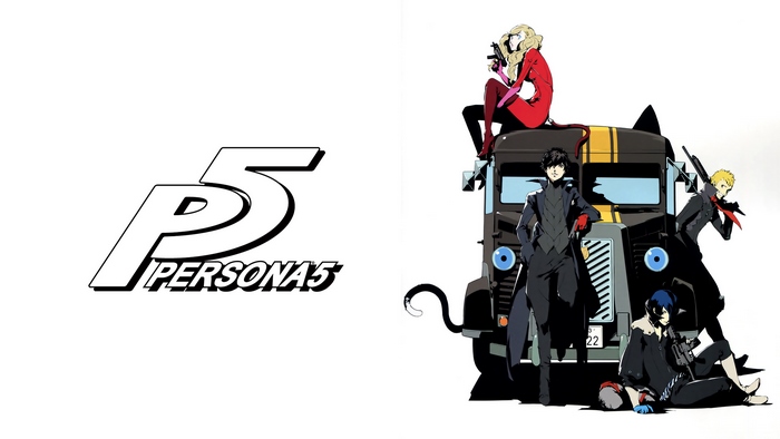 Persona 5 characters with logo