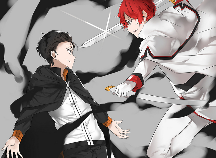 Subaru Natsuki and Reinhard van Astrea from Re:Zero