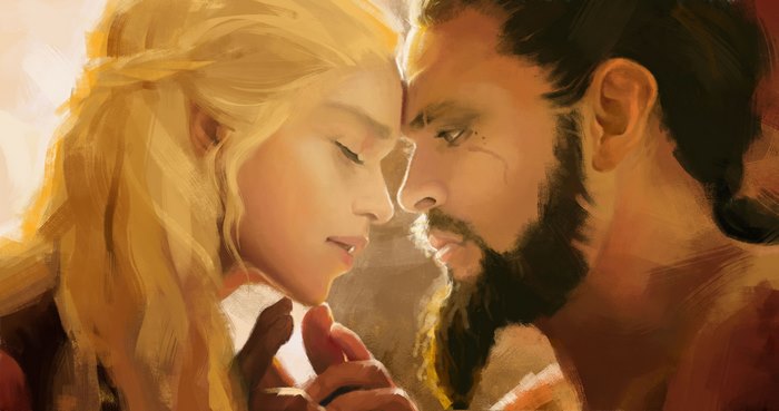Daenerys Targaryen and Khal Drogo from Game of Thrones