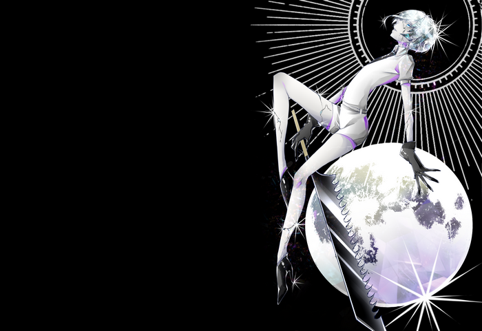 Antarcticite from Houseki no Kuni sitting on the moon