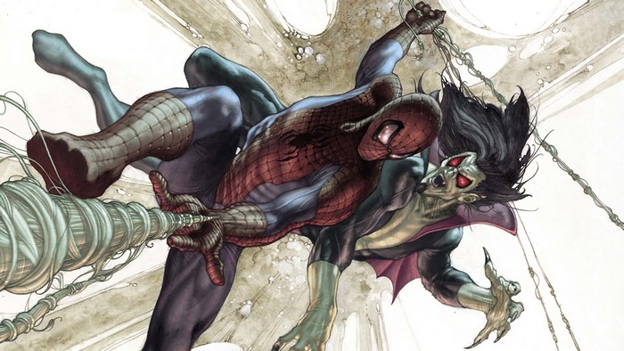 Spider-Man fighting Green Goblin