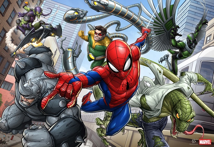 Spider-Man and villains from Marvel Comics