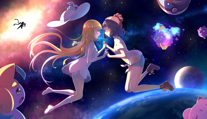 Lillie and Selene from Pokémon in Space