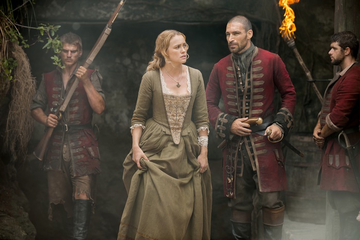 Eleanor Guthrie and pirates in period costumes