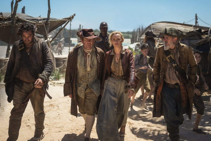 Eleanor Guthrie and pirates on a beach