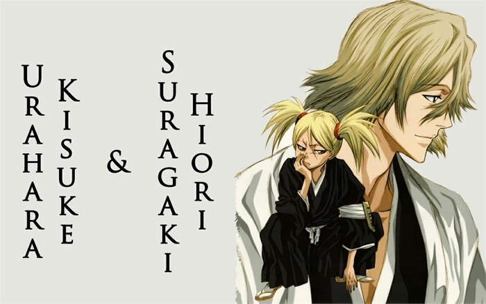 Kisuke Urahara and Hiyori Sarugaki from Bleach