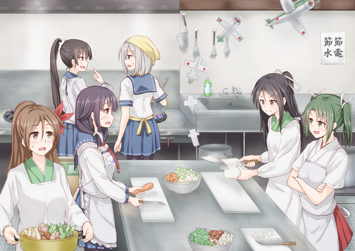 Zuikaku from Kancolle in a kitchen