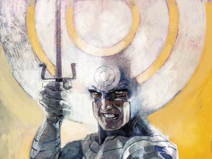 Moon Knight holding a weapon