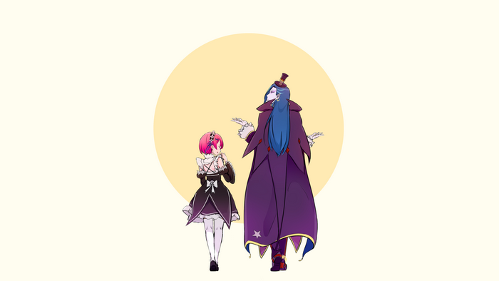 Ram and Roswaal L. Mathers from Re:Zero