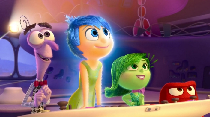 Joy, Fear, Disgust, and Anger from Inside Out