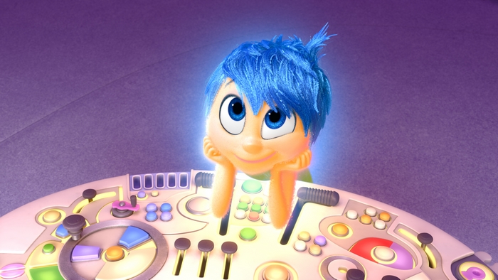 Joy from Inside Out at a control panel