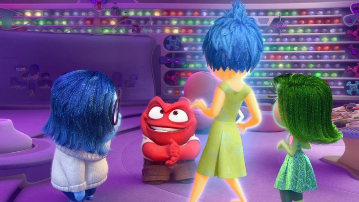 Joy, Sadness, Anger, and Disgust from Inside Out