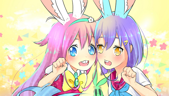 Kokona from Flip Flappers with bunny ears