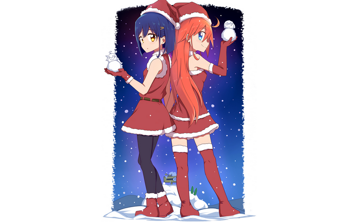 Kokona from Flip Flappers in Christmas Outfits