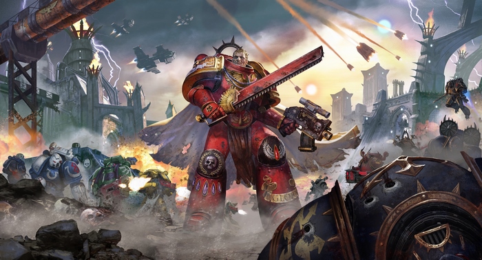 Space Marines in battle