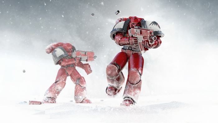 Space Marines in a Snowstorm