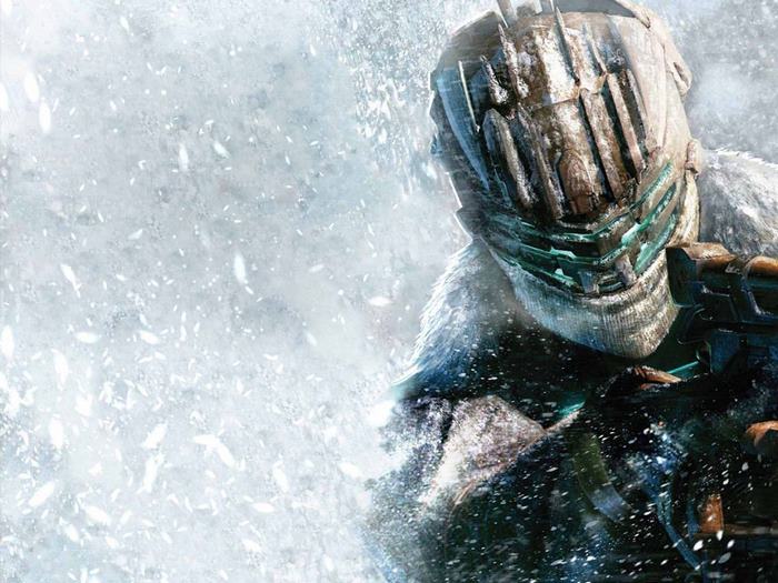 Isaac Clarke from Dead Space in snow