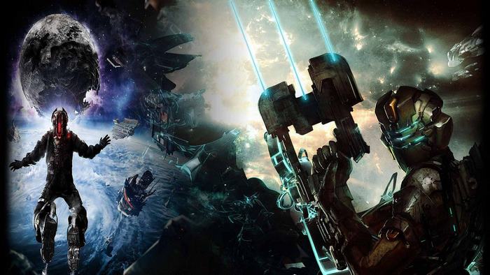 Isaac Clarke from Dead Space in space