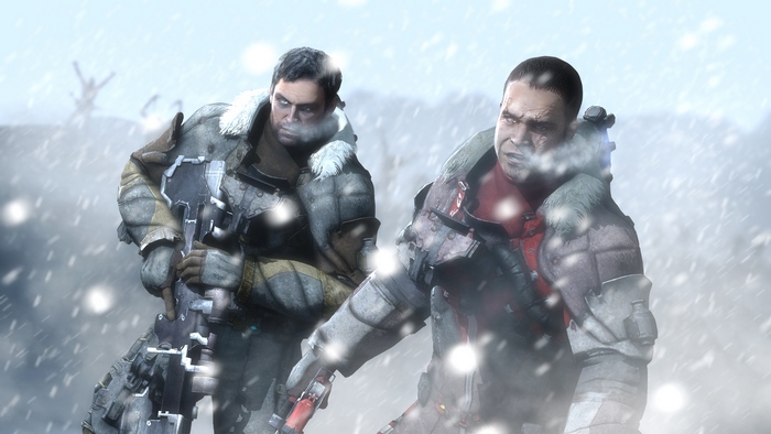 Isaac Clarke from Dead Space in a Snowstorm