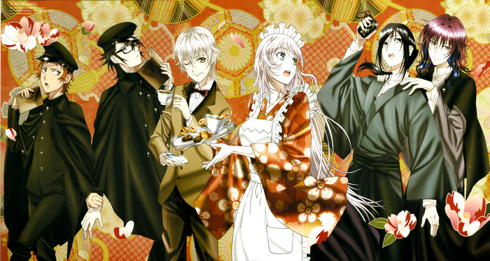 Misaki Yata and friends having tea