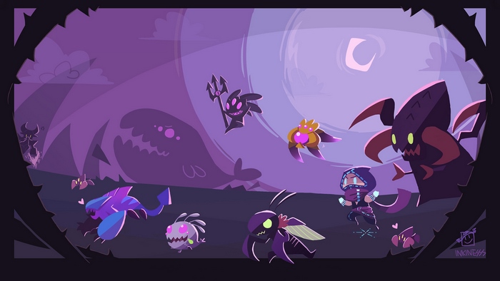Kha'Zix from League of Legends with creatures