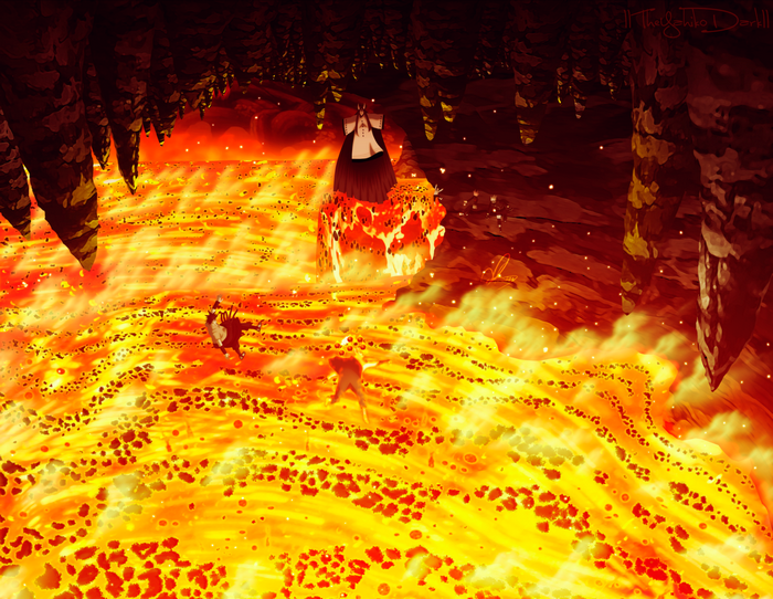 Kaguya Ōtsutsuki in a Lava Cave