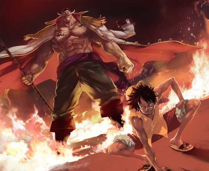 Whitebeard and Luffy from One Piece
