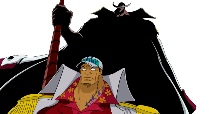 Sakazuki and Edward Newgate from One Piece