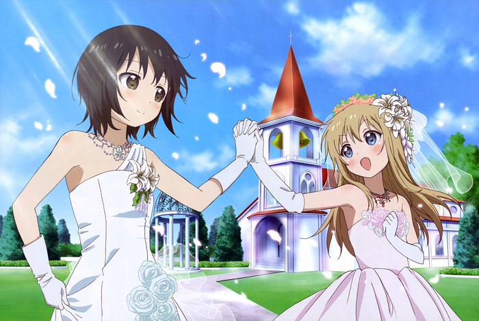 Kyouko Toshinou in Wedding Dresses