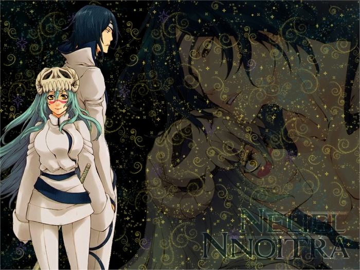 Nel Tu and Nnoitra from Bleach