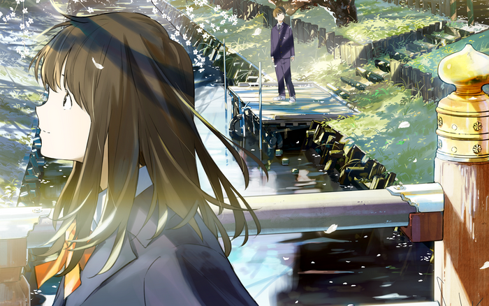 Girl and Boy by a Canal