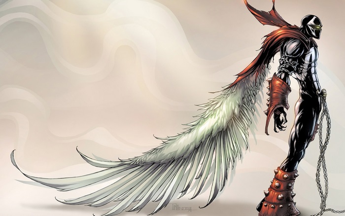 Spawn with large white wings