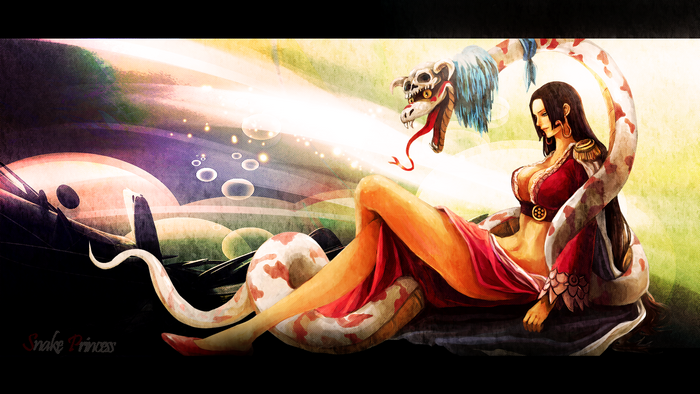 Boa Hancock from One Piece with a snake