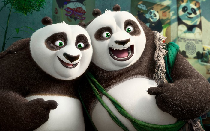 Po and another panda from Kung Fu Panda