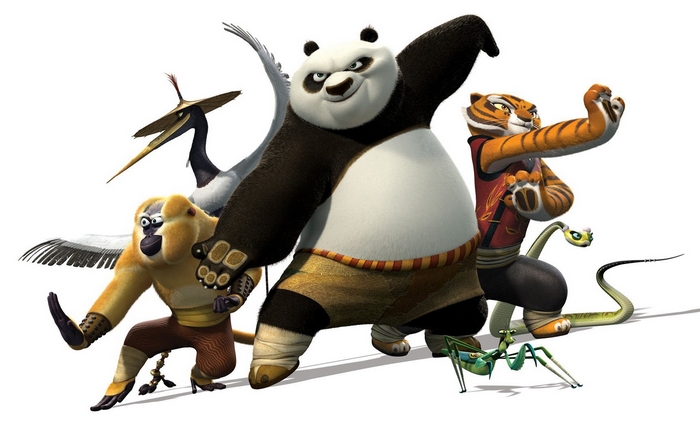 Po and the Furious Five from Kung Fu Panda