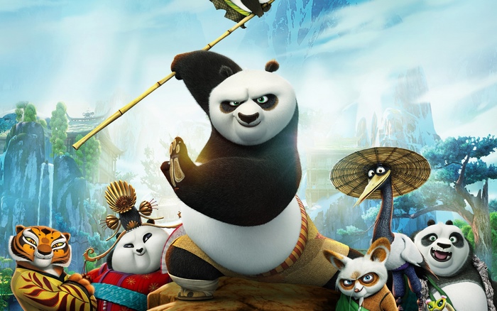 Po and the Furious Five from Kung Fu Panda