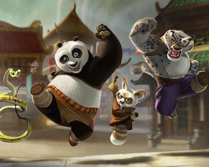 Po and friends from Kung Fu Panda