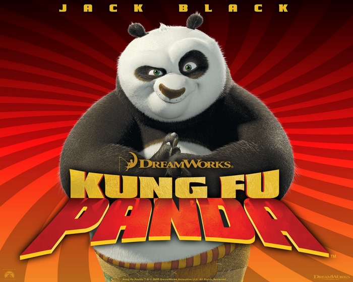 Jack Black as Po from Kung Fu Panda
