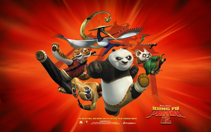 Po and the Furious Five from Kung Fu Panda 2