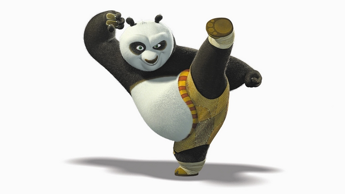 Po from Kung Fu Panda performing a kick