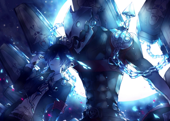 Minato Arisato with Persona from Persona 3